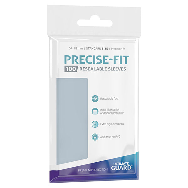 Ultimate Guard - Precise-Fit Sleeves Standard Size - Transparent 100pk